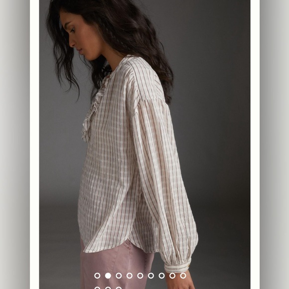 Anthropologie Pilcro Brianna Ruffled Blouse - Picture 9 of 12